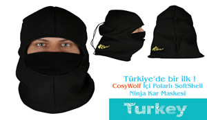 CW004111 CosyWolf içi polarlı softshell kar maskesi ninja